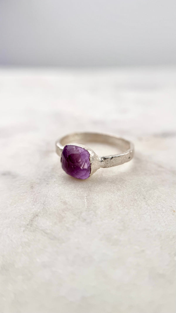 Bonbon Ring, rosa, Silber999, Größe 63