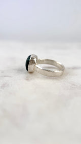 Ring with opals, silver, size 53