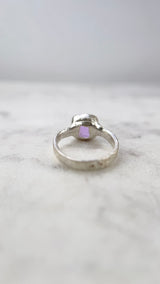 Ring with opals, silver, size 53