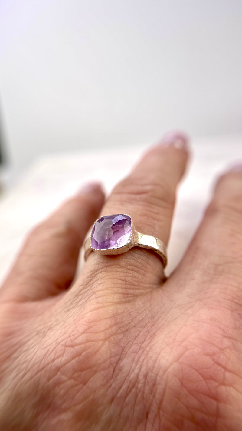 Bonbon Ring, rosa, Silber999, Größe 56