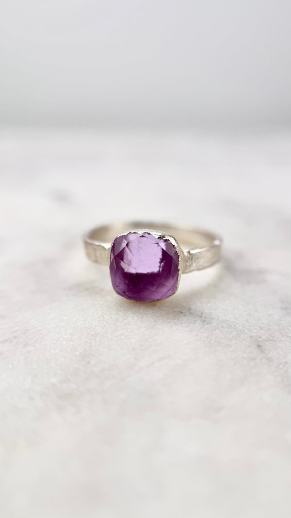 Bonbon Ring, rosa, Silber999, Größe 58