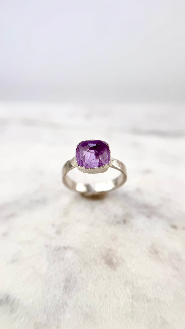 Bonbon Ring, rosa, Silber999, Größe 55