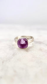 Bonbon Ring, rosa, Silber999, Größe 55