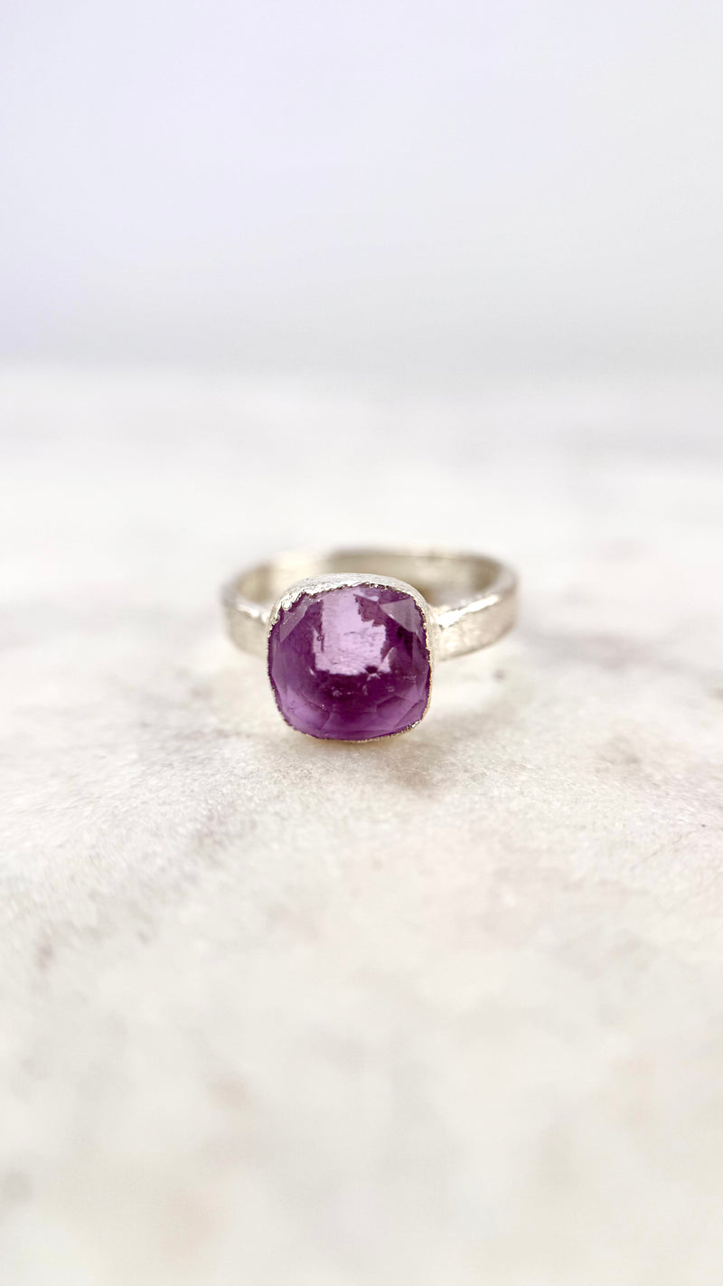 Bonbon Ring, rosa, Silber999, Größe 55