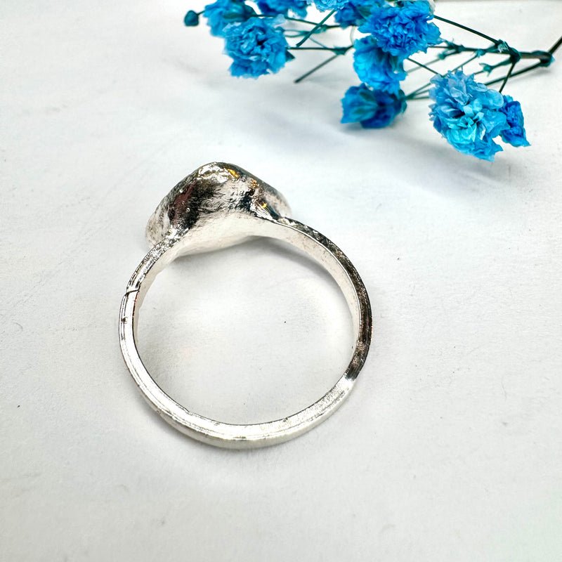 Australischer Dreieck Opal Ring, Silber, Größe 60