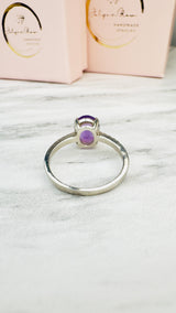 Ring Amethyst und Zirkonia, Silber925, Größe 59